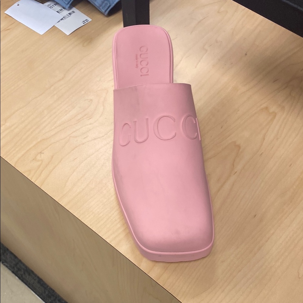 Gucci Pink Mules Modern Minimalist Design